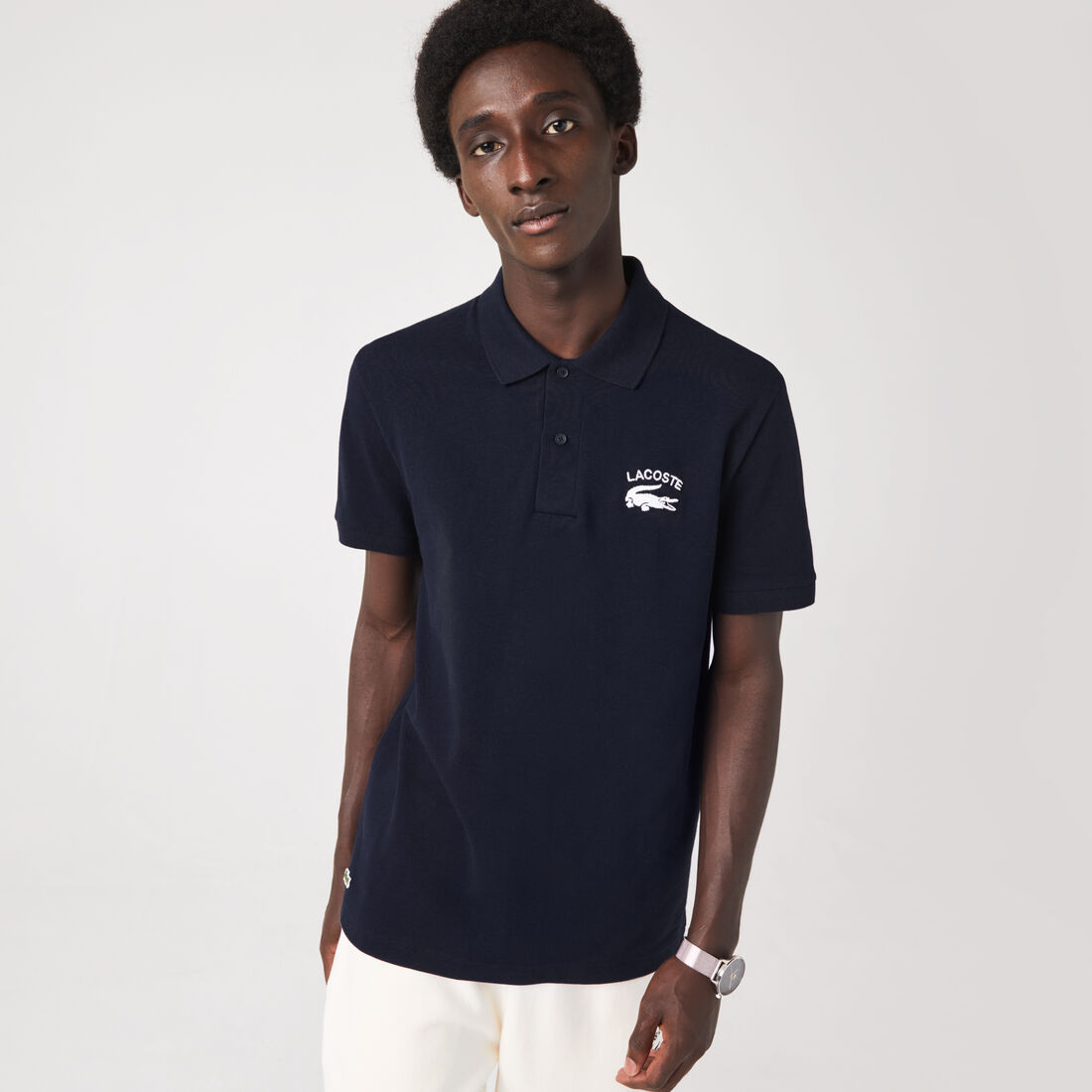 Lacoste Branded Stretch Mini Piqué Polo Shirts Herren Navy Blau | AHRX-46730