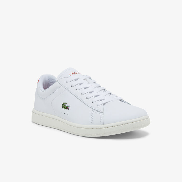 Lacoste Carnaby Evo Leder Sneakers Damen Weiß | TQOE-09675