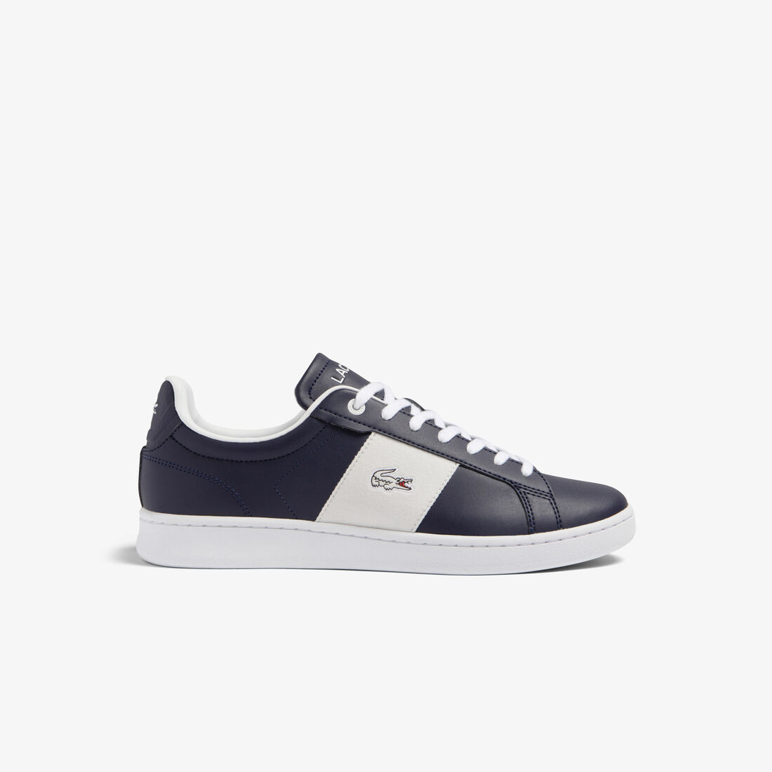 Lacoste Carnaby Pro Leder Colour Contrast Sneakers Herren Navy Weiß | TXRQ-67812