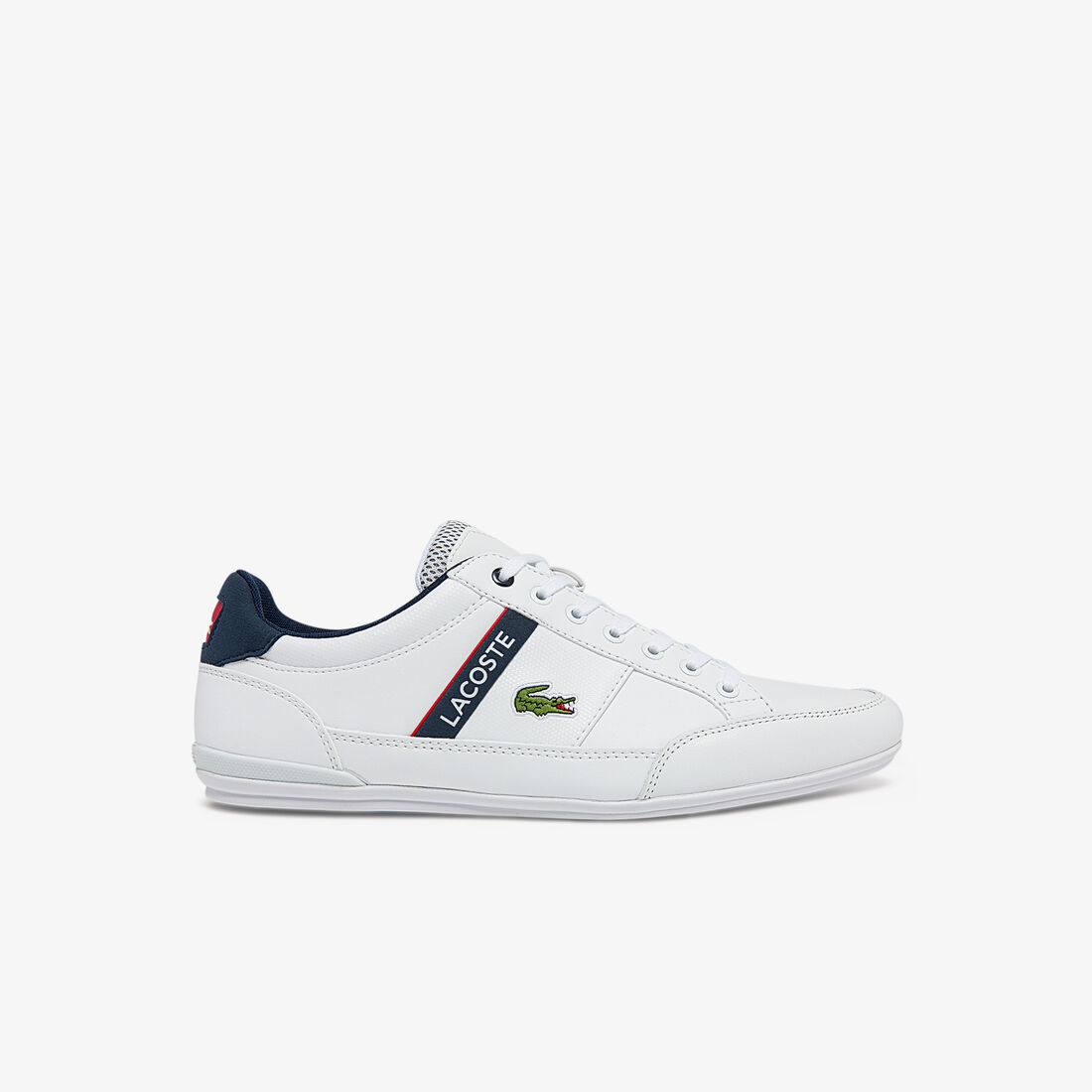 Lacoste Chaymon Textil And Synthetik Sneakers Herren Weiß Navy Rot | TKPR-62874