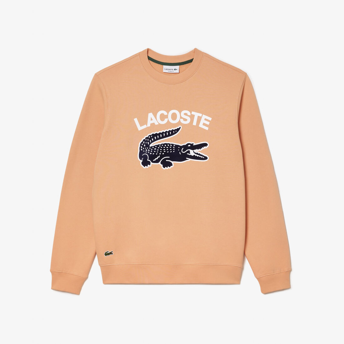 Lacoste Crocodile Print Crew Neck Sweatshirts Herren Hellorange | UCIJ-26843