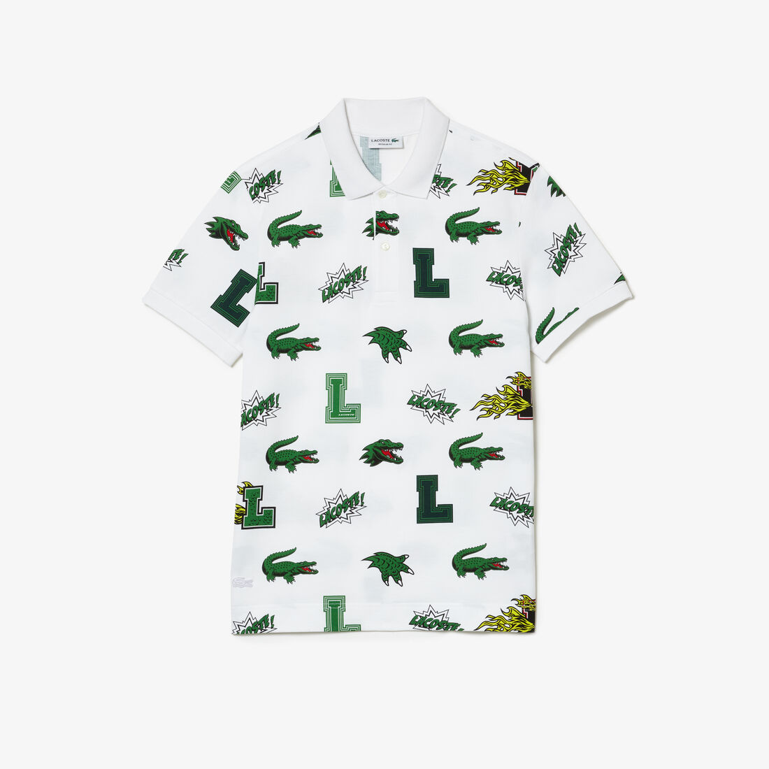 Lacoste Holiday Regular Fit Crocodile Print Polo Shirts Herren Weiß | IHLW-67915
