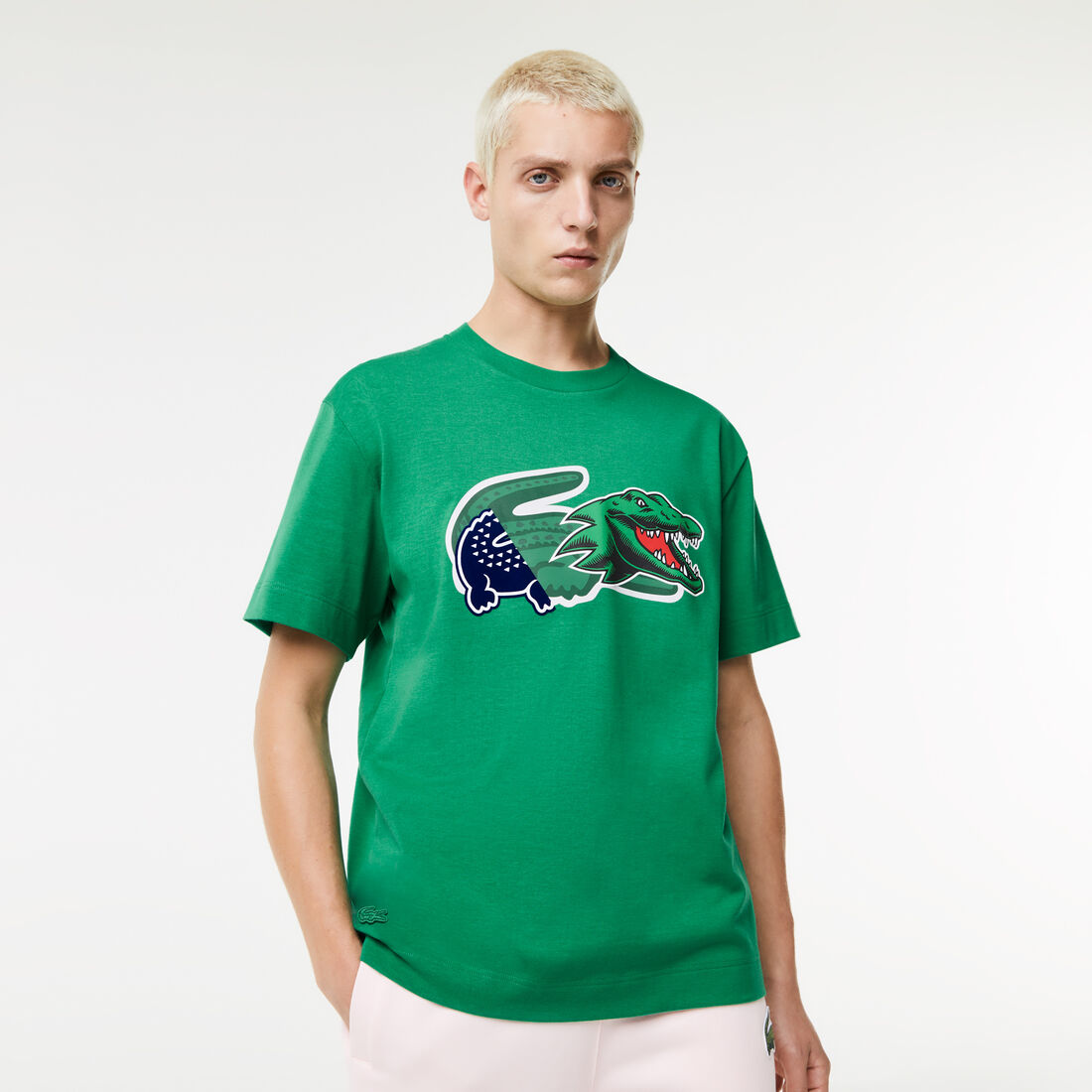 Lacoste Holiday Relaxed Fit Oversized Crocodile T-shirts Herren Grün | JOEI-59610