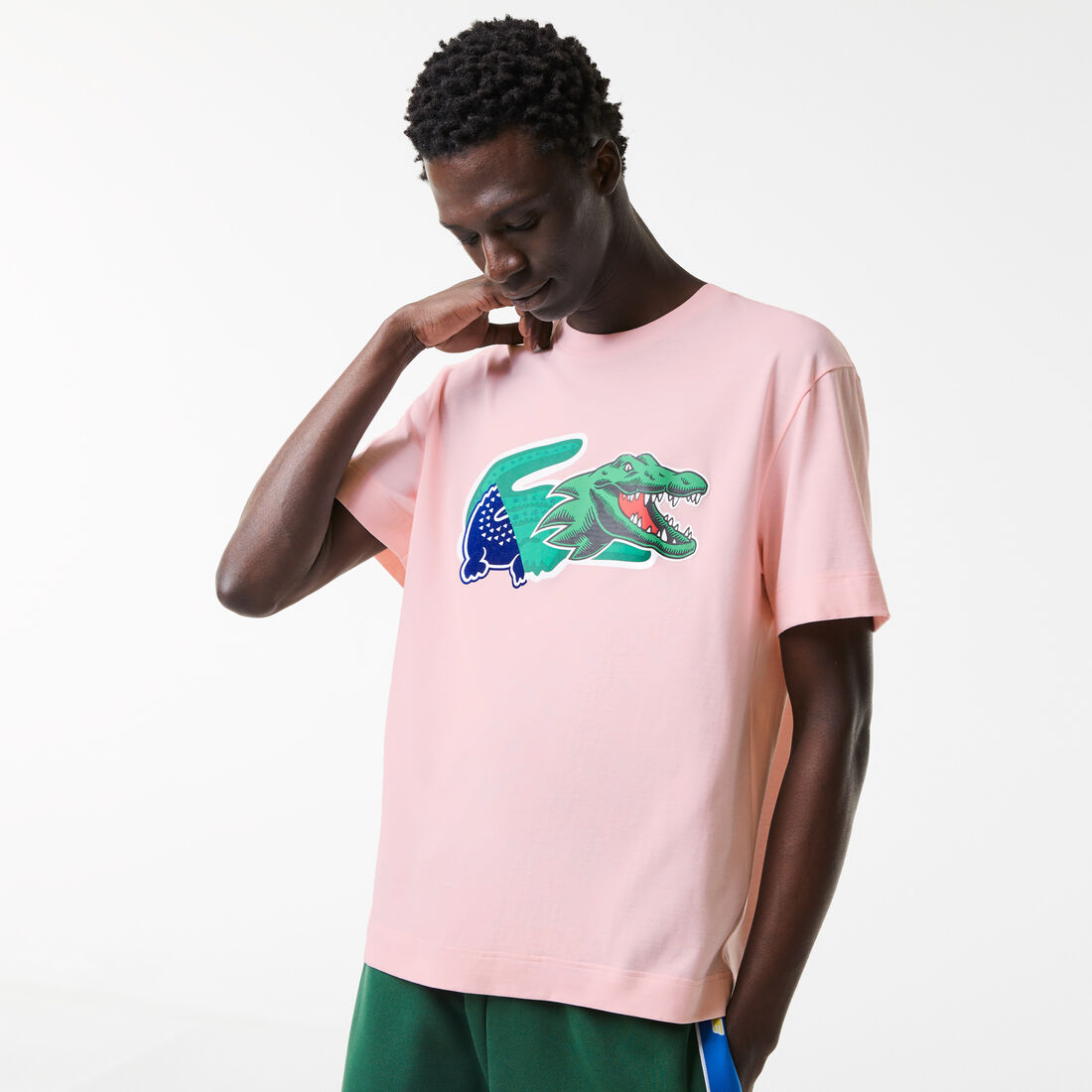 Lacoste Holiday Relaxed Fit Oversized Crocodile T-shirts Herren Hellrosa | XIJL-17532