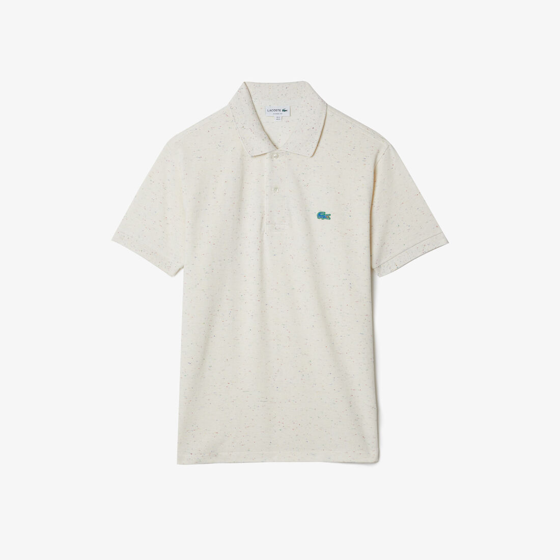 Lacoste Klassische Fit Speckled Print Baumwoll Piqué Polo Shirts Herren Beige | FZHJ-38276