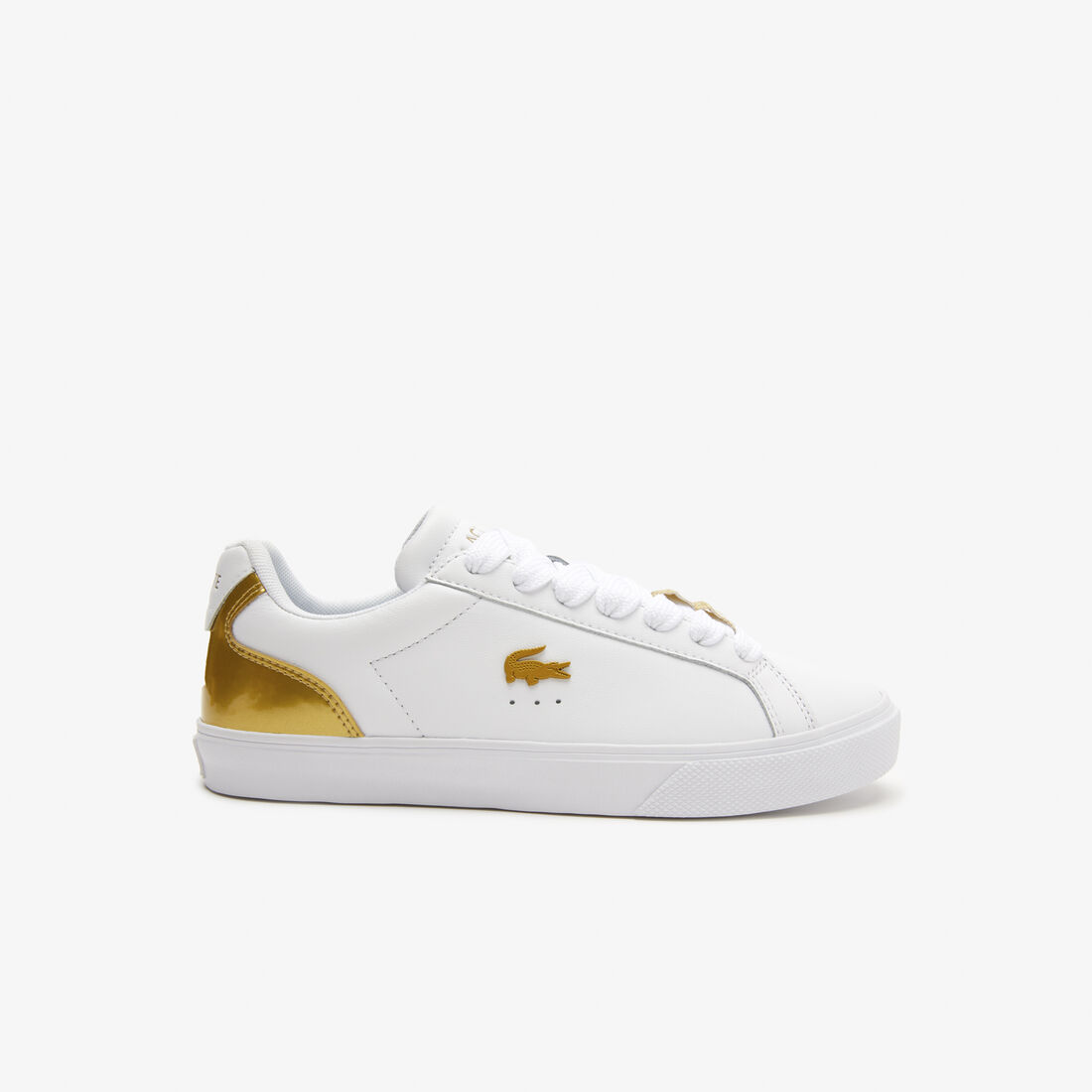 Lacoste Lerond Pro Leder Colour Block Sneakers Damen Weiß Gold | RYBT-75816