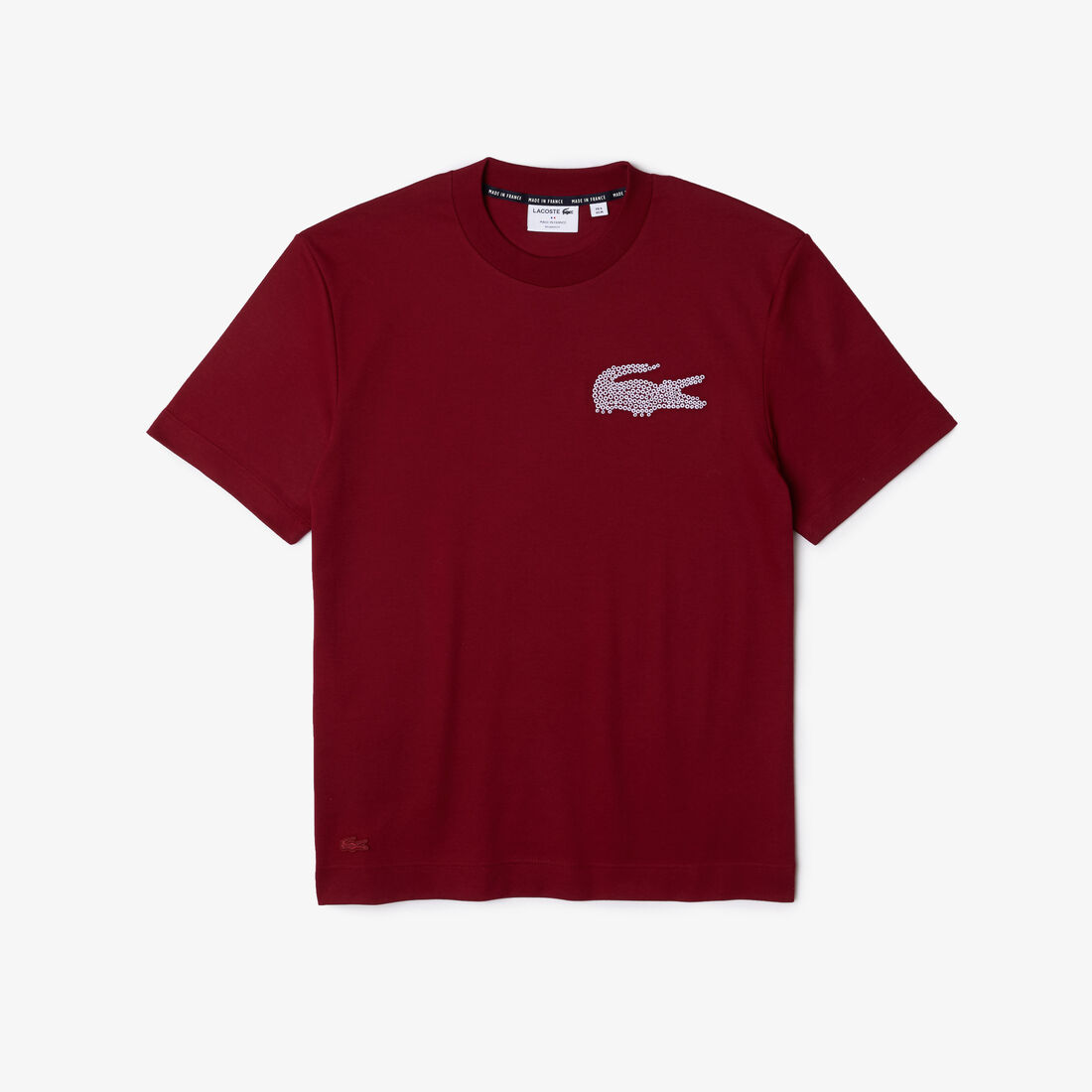 Lacoste Made In France Embroidered Organic Baumwoll T-shirts Herren Rot | AGHO-48213