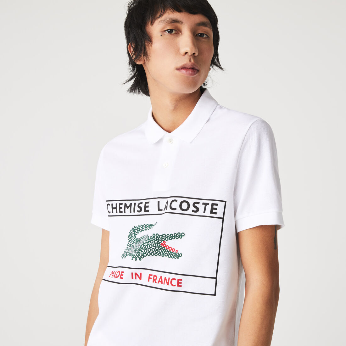 Lacoste Made In France Regular Fit Organic Baumwoll Polo Shirts Herren Weiß | UNFQ-98741