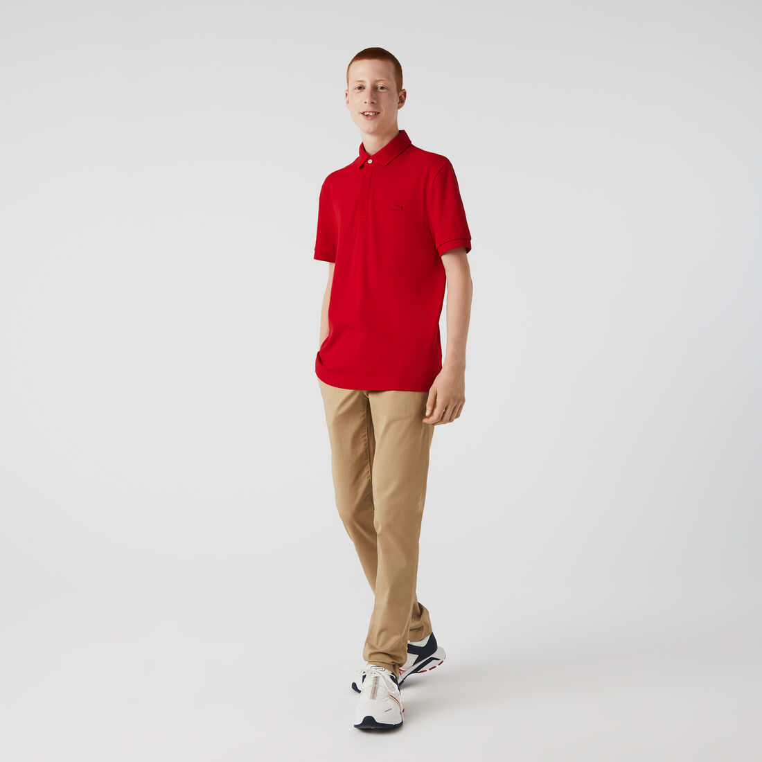 Lacoste Paris Regular Fit Stretch Baumwoll Piqué Polo Shirts Herren Rot | JMNU-50973