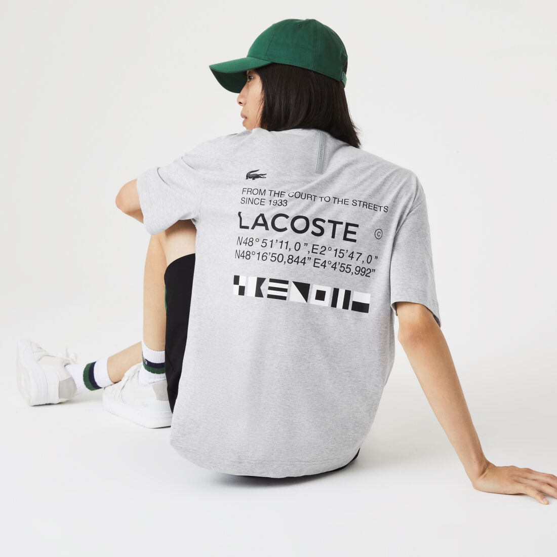 Lacoste Print Loose Fit T-shirts Herren Grau | PMTN-36218
