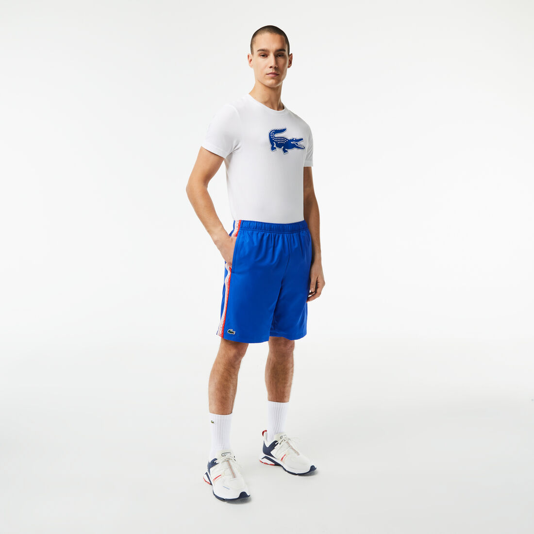 Lacoste Recycled Polyester Tennis Kurze Hose Herren Blau | REHT-80249