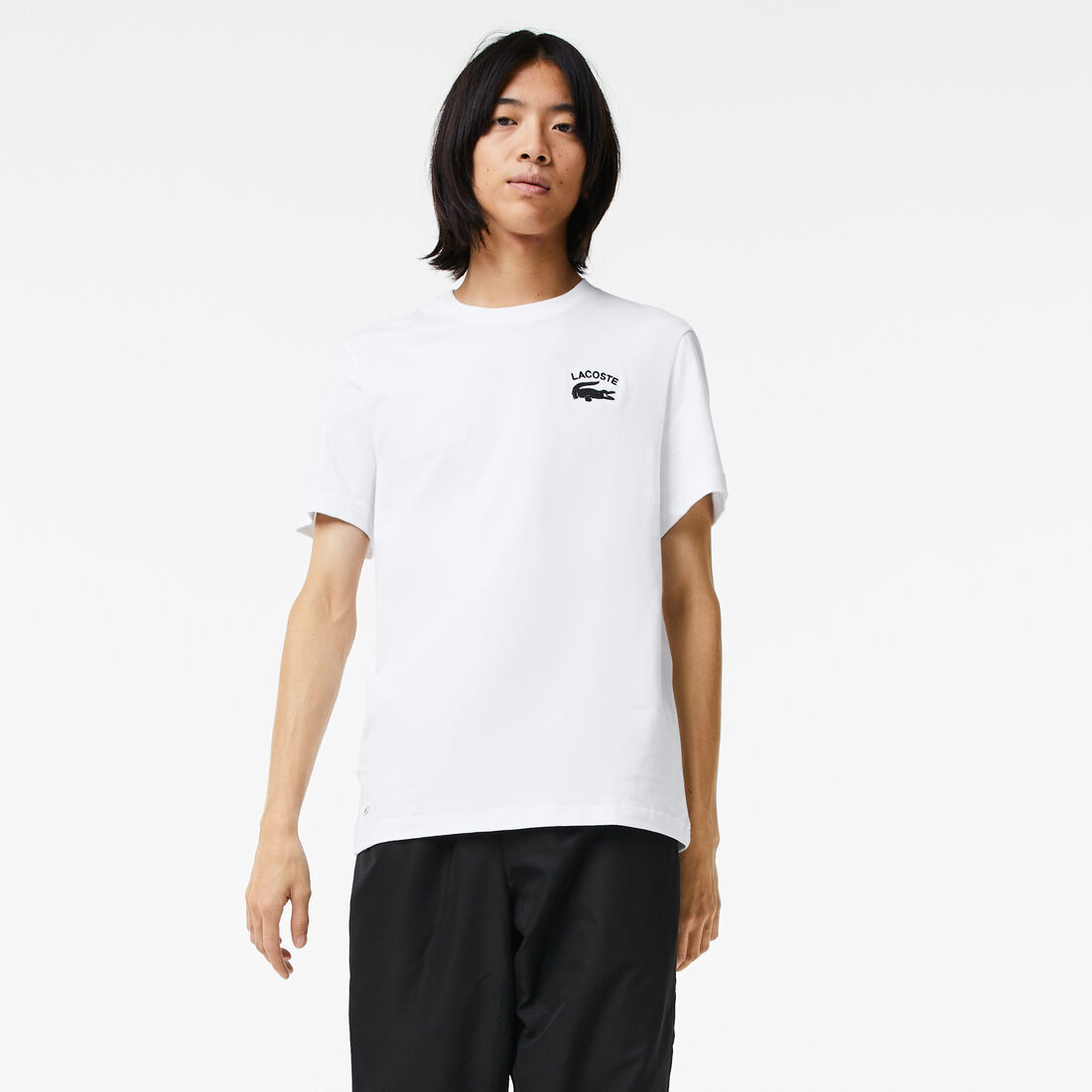 Lacoste Regular Fit Baumwoll Jersey T-shirts Herren Weiß | XASF-53291