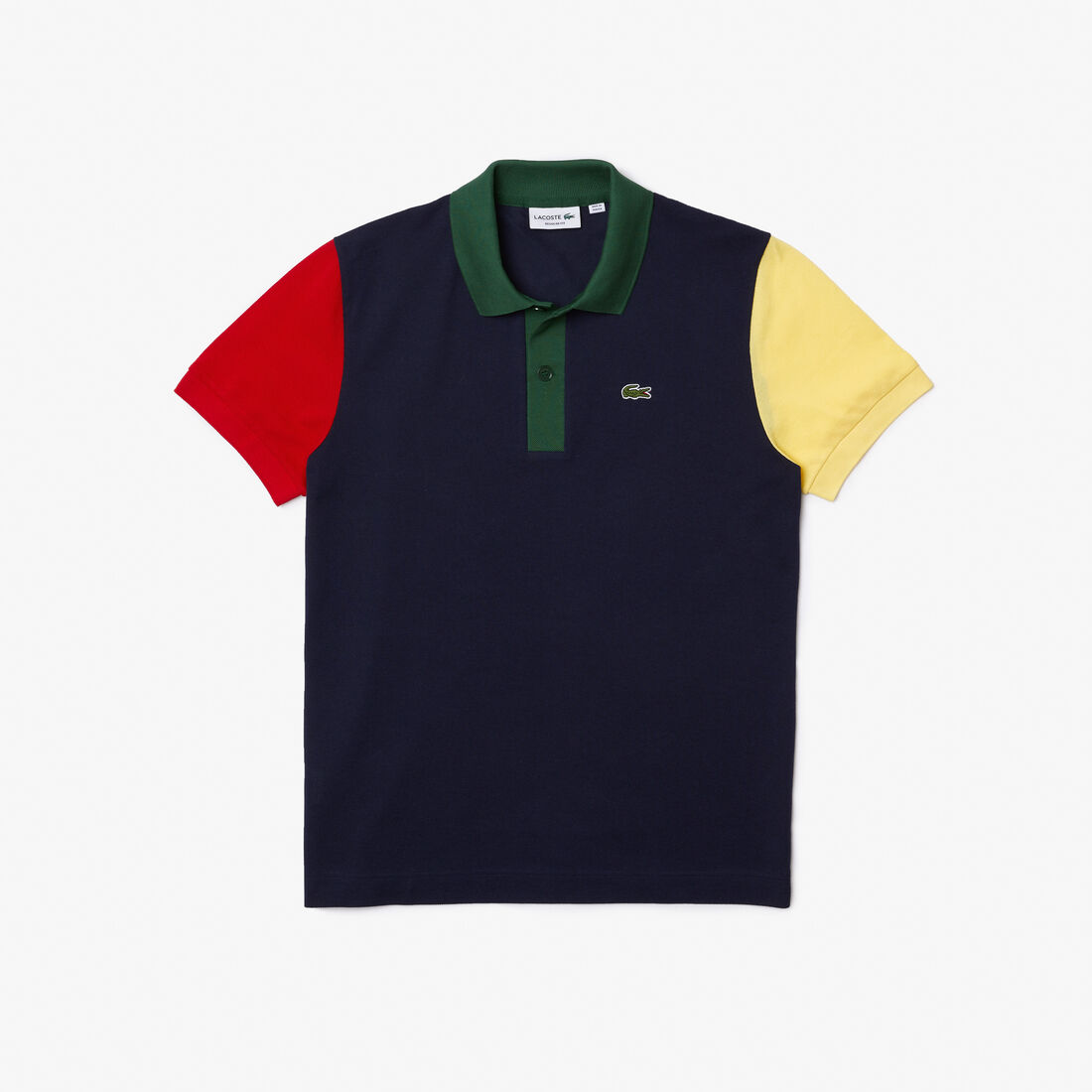 Lacoste Regular Fit Color-block Baumwoll Petit Piqué Polo Shirts Herren Navy | LEVA-41709