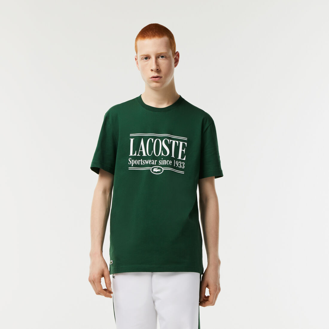 Lacoste Regular Fit Jersey T-shirts Herren Grün | IJRG-08531