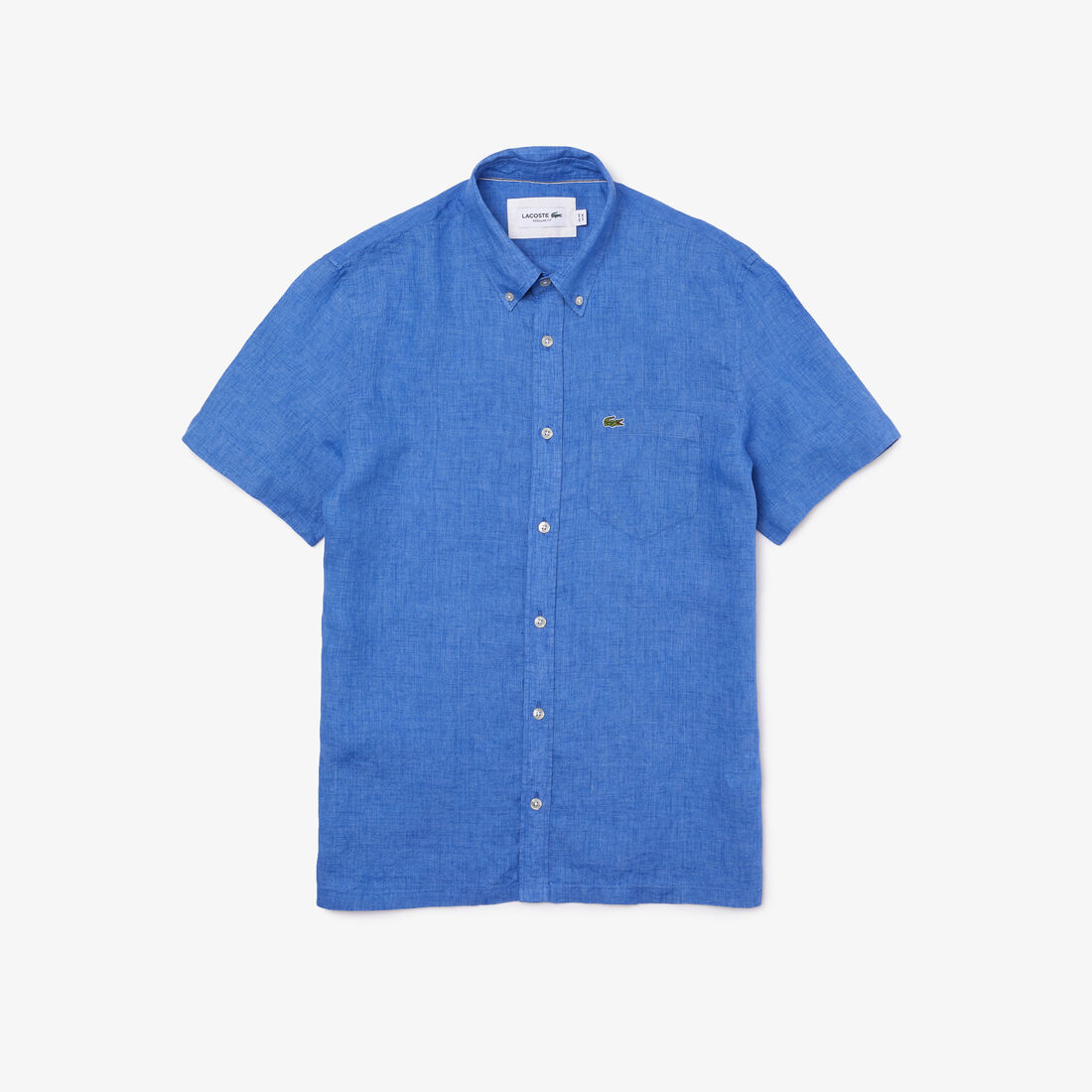 Lacoste Regular Fit Linen Hemd Herren Blau | NREI-78591