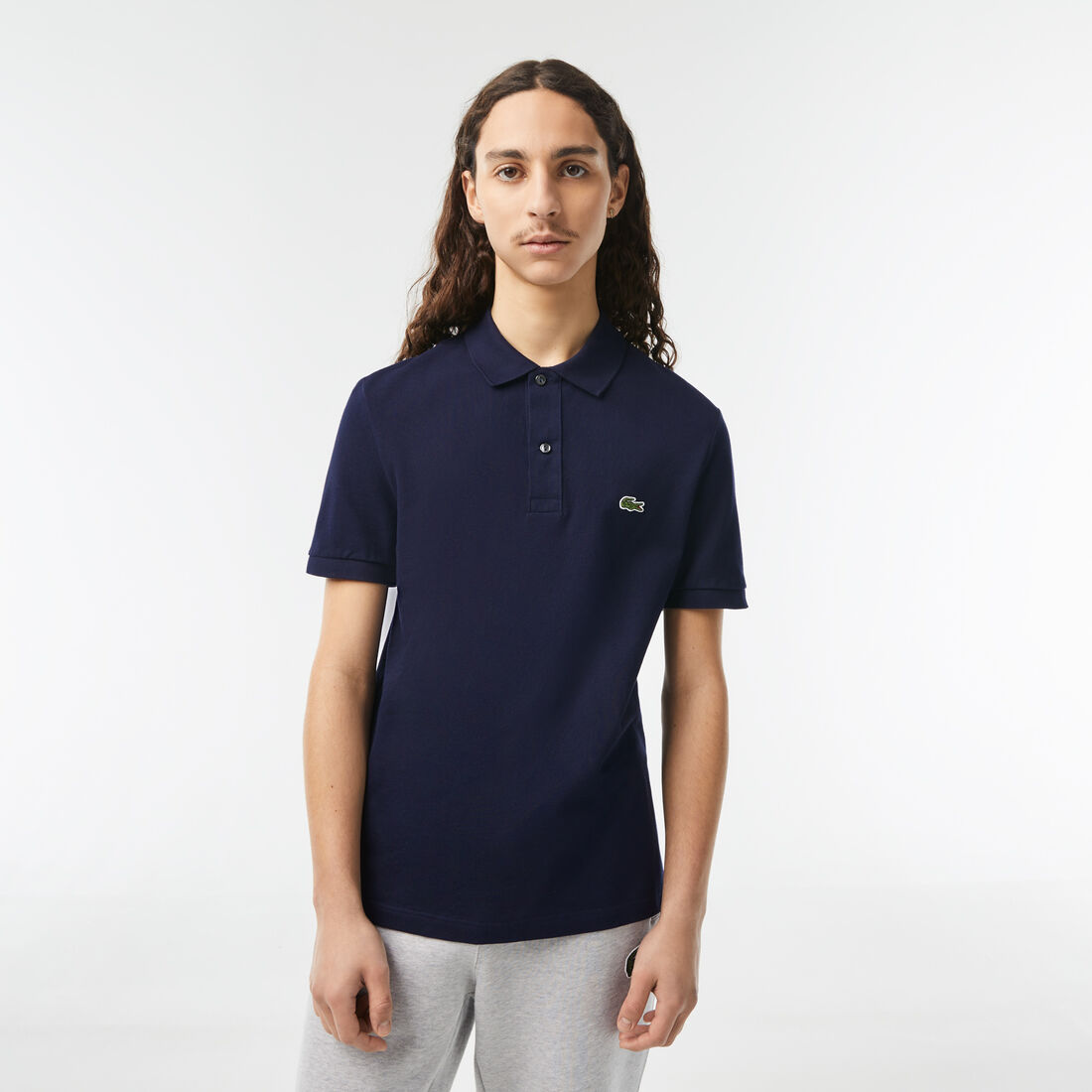 Lacoste Slim Fit In Petit Piqué Polo Shirts Herren Navy Blau | HMKB-08132