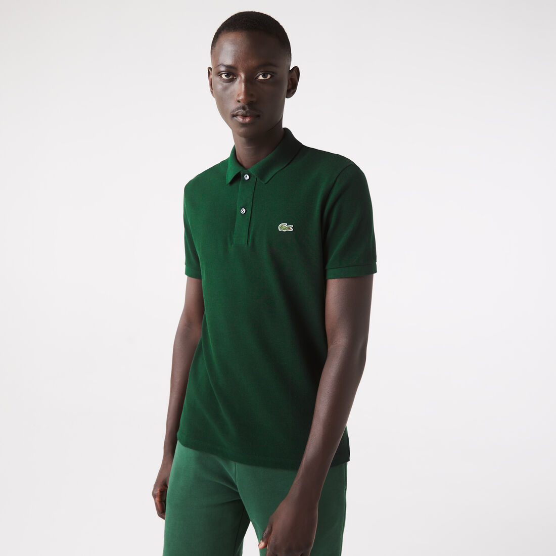 Lacoste Slim Fit In Petit Piqué Polo Shirts Herren Grün | PBHI-20781