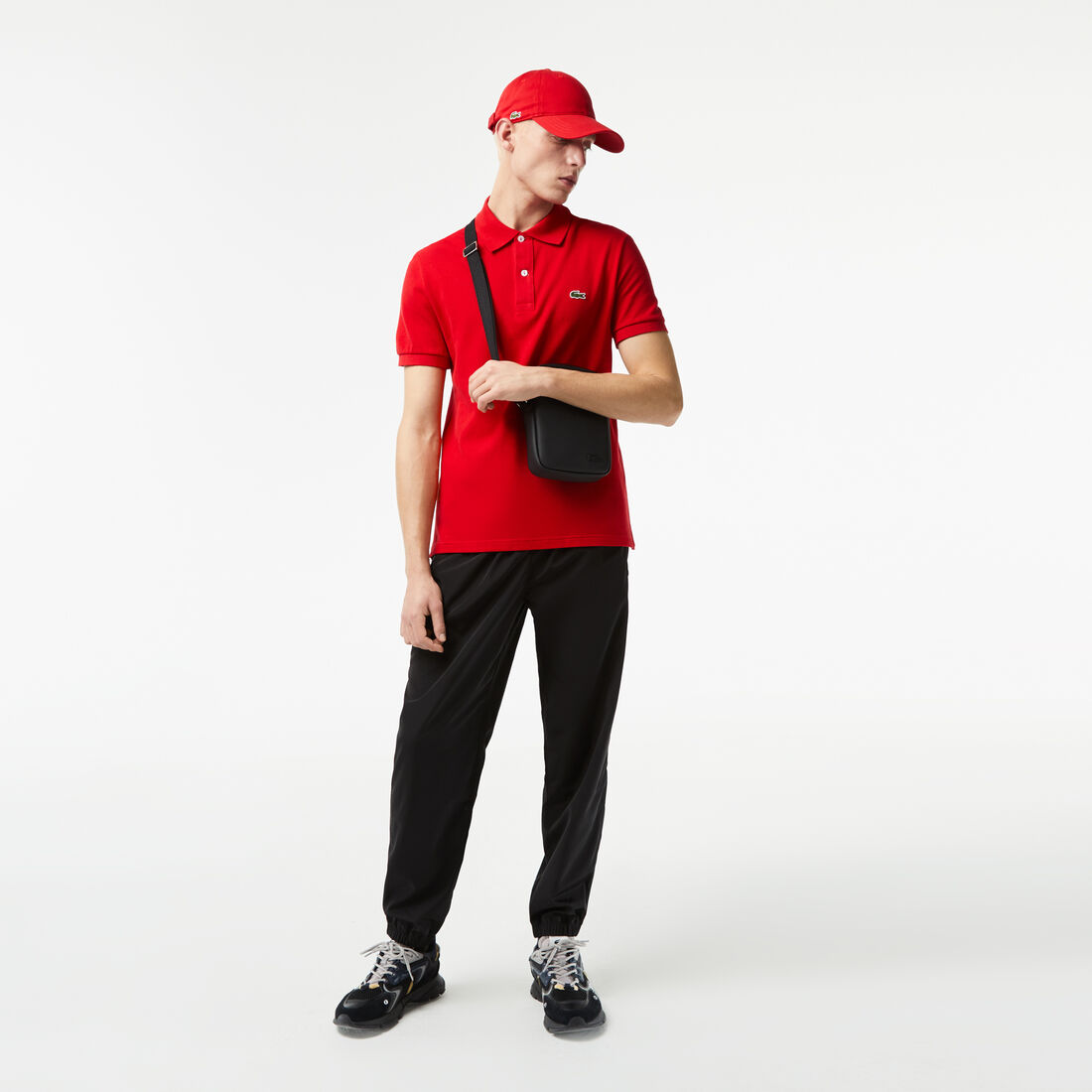 Lacoste Slim Fit In Petit Piqué Polo Shirts Herren Rot | RWTX-29178