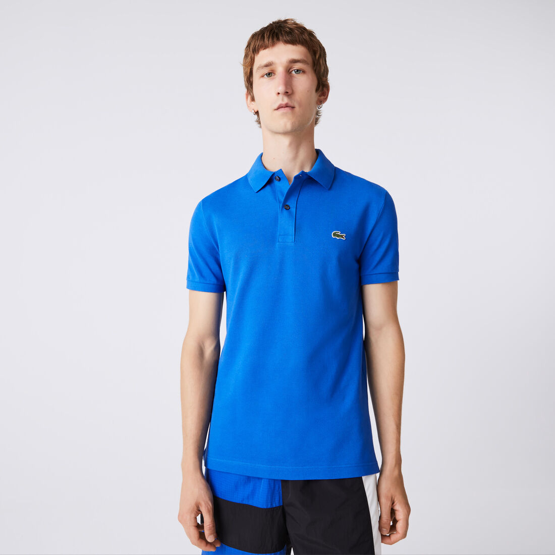 Lacoste Slim Fit In Petit Piqué Polo Shirts Herren Blau | VKMX-82371