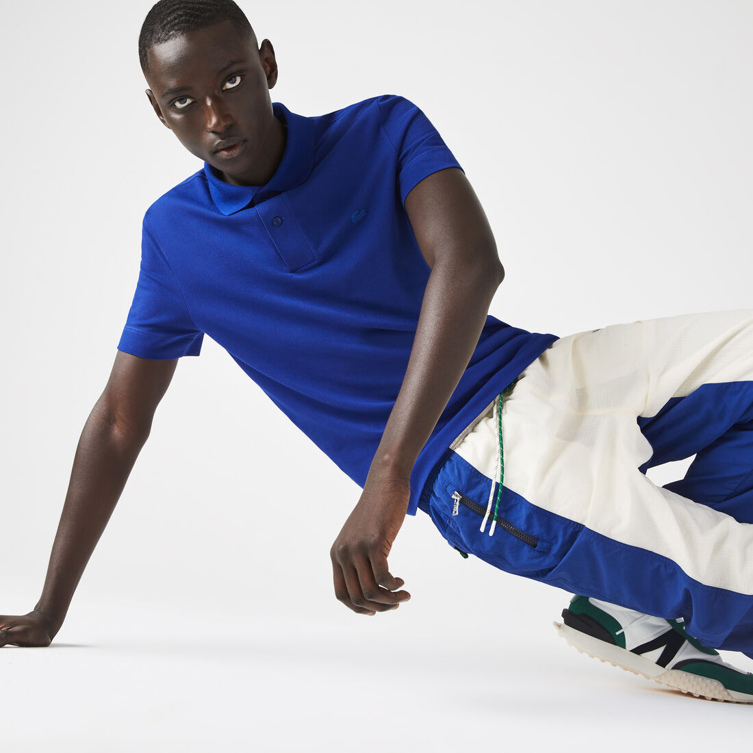 Lacoste Slim Fit Organic Stretch Baumwoll Piqué Polo Shirts Herren Blau | SCVB-12675