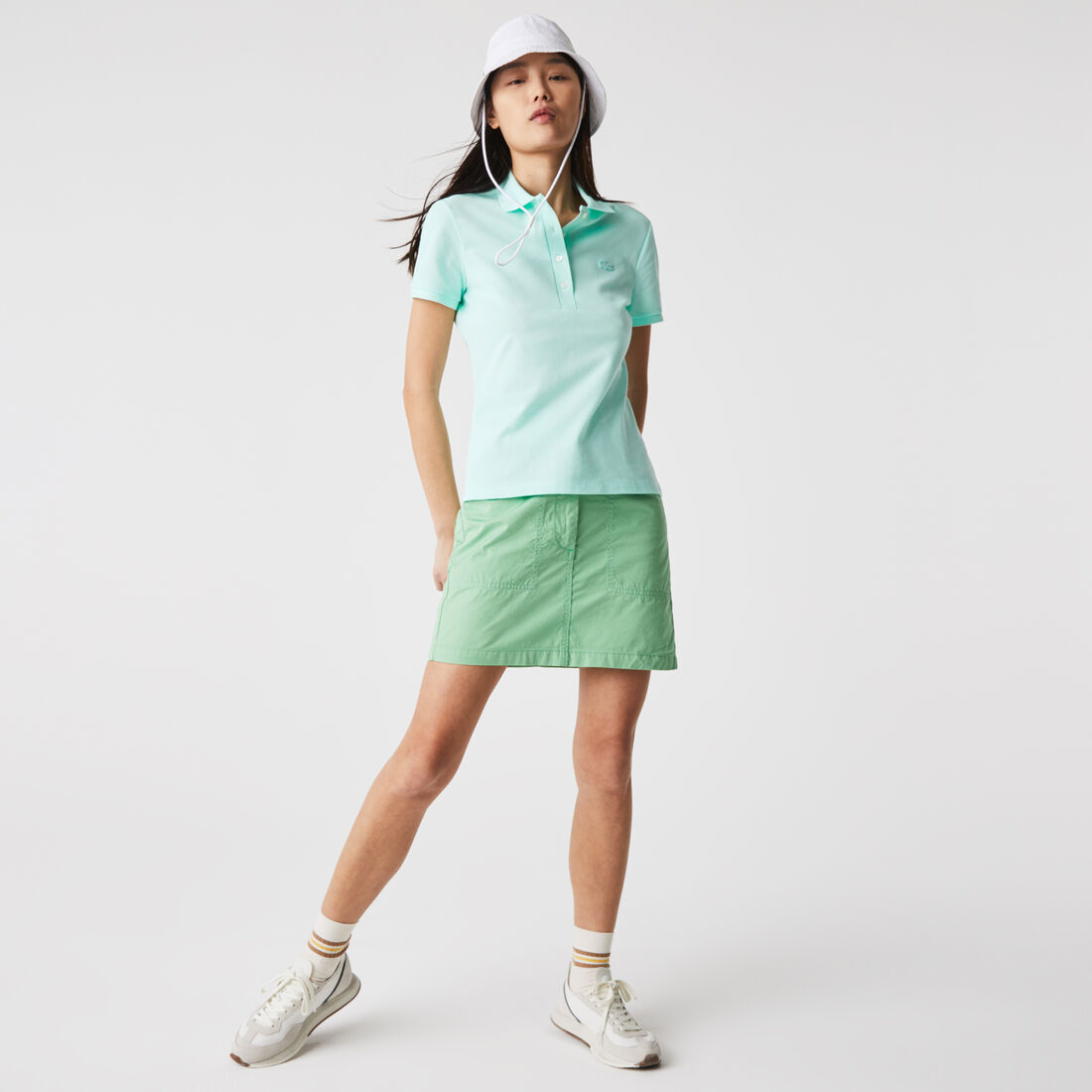 Lacoste Slim Fit Stretch Baumwoll Piqué Polo Shirts Damen Mehrfarbig | ACTG-92704