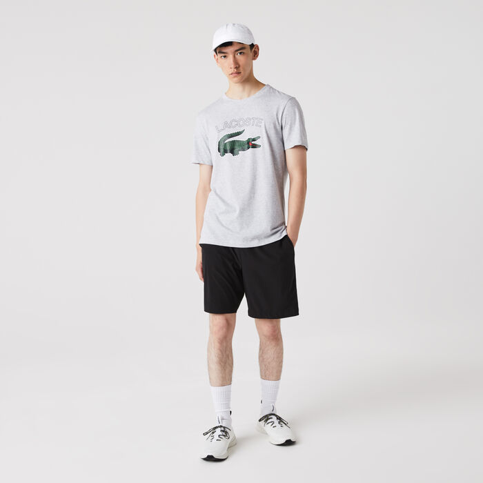 Lacoste Sport Crocodile Print Jersey T-shirts Herren Grau | JKVY-71086