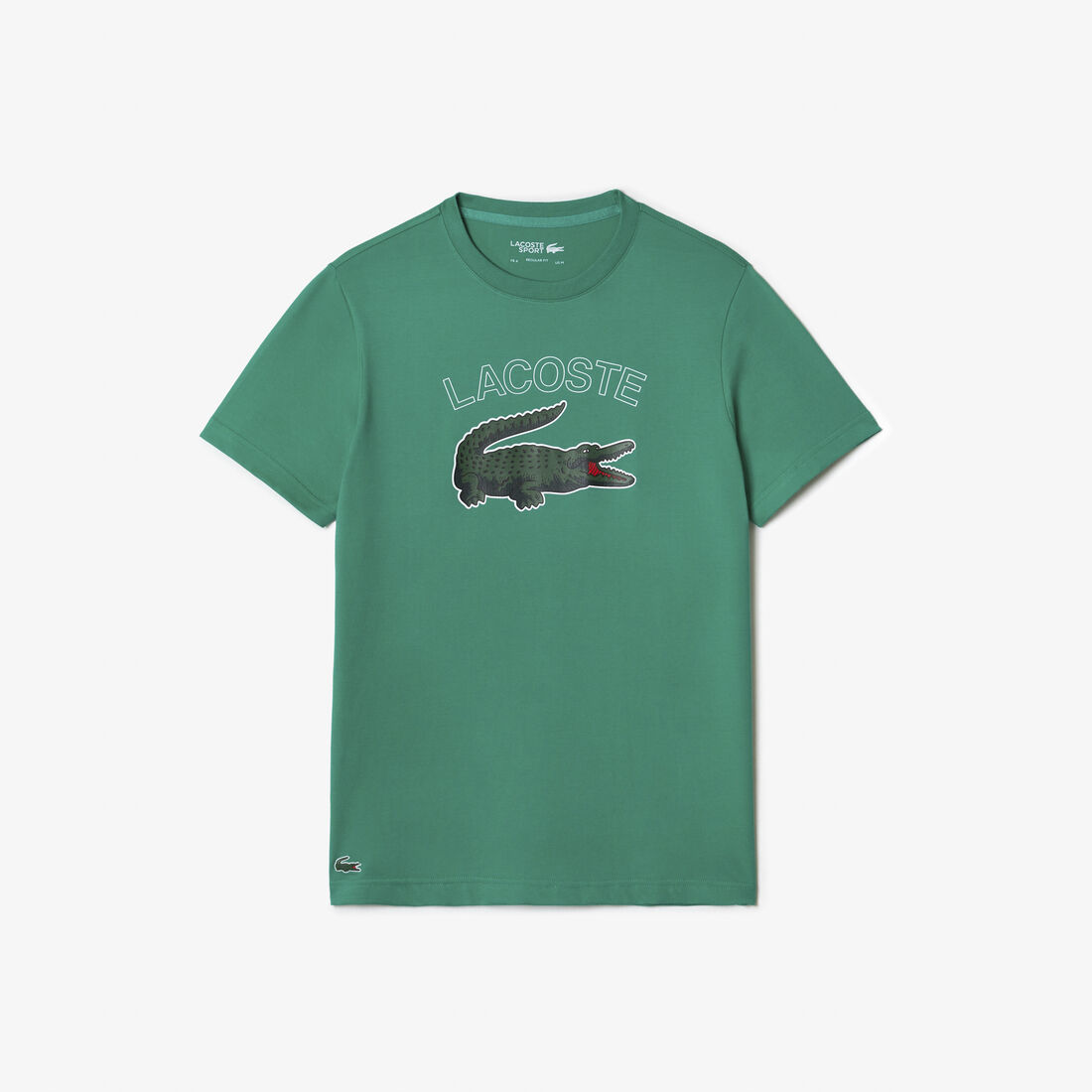 Lacoste Sport Crocodile Print Jersey T-shirts Herren Grün | KVIF-47192