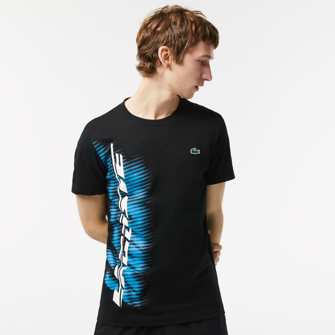 Lacoste Sport Regular Fit With Contrast Branding T-shirts Herren Schwarz | FEZJ-14067