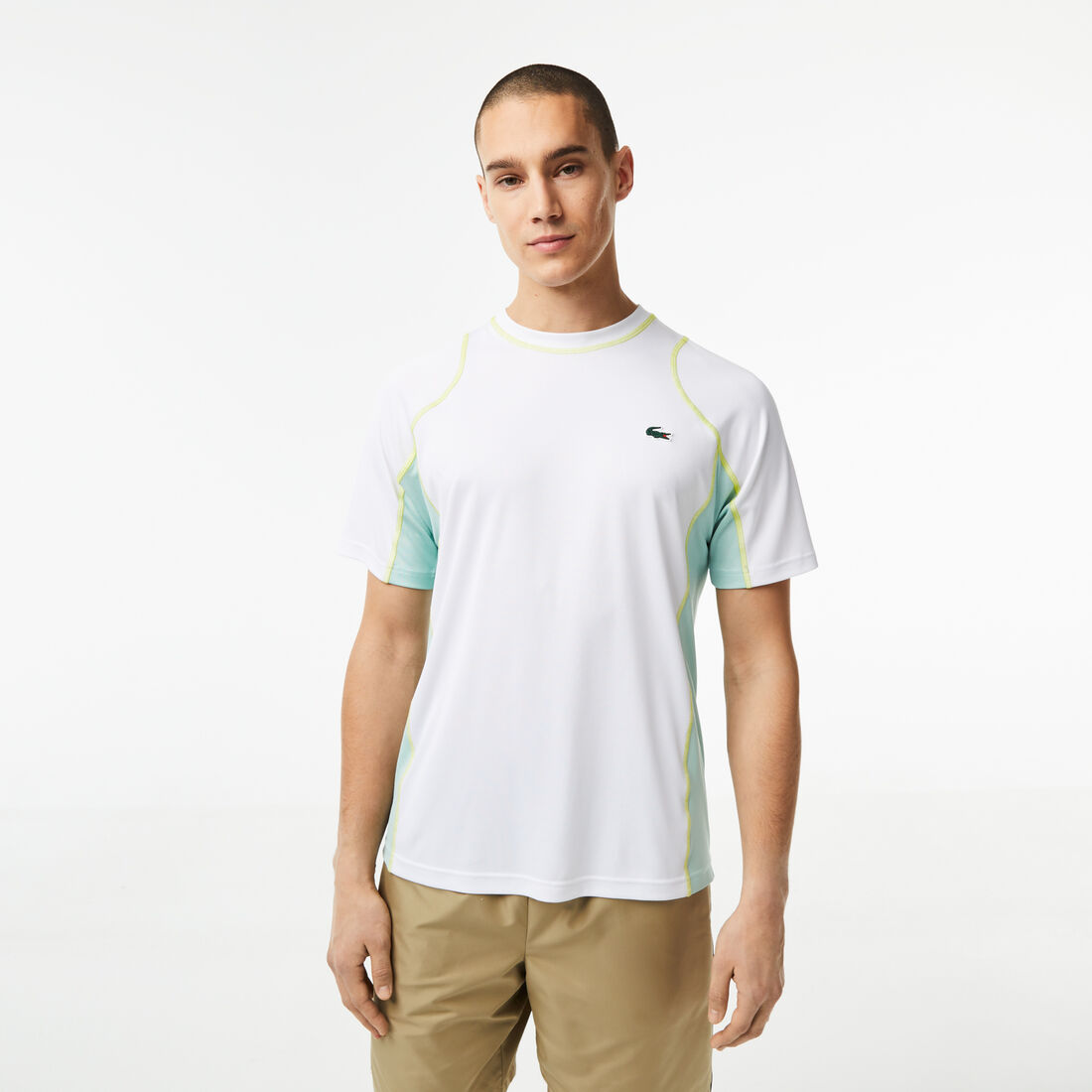 Lacoste Tennis In Tear Resistant Piqué T-shirts Herren Weiß | NBIW-32571