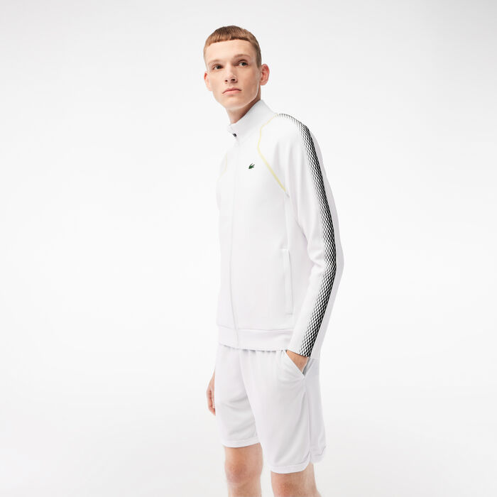 Lacoste Tennis X Daniil Medvedev Zipped Sweatshirts Herren Weiß Gelb | MYPN-05968
