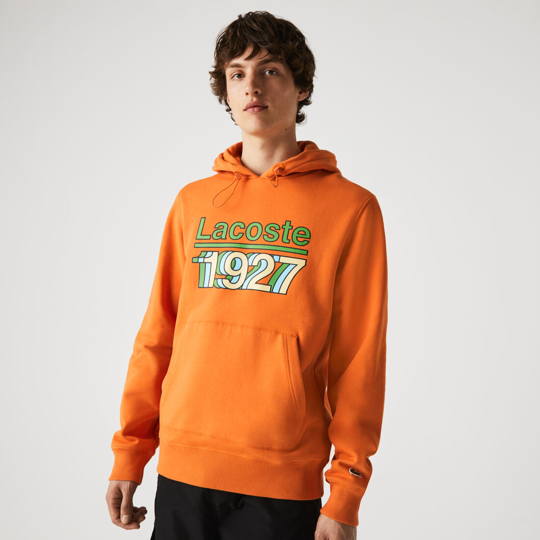 Lacoste Vintage Printed Mit Kapuze Fleece Sweatshirts Herren Orange | CXBA-96437