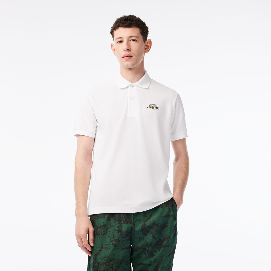 Lacoste X Netflix Organic Baumwoll Polo Shirts Herren Weiß | FJBP-15379