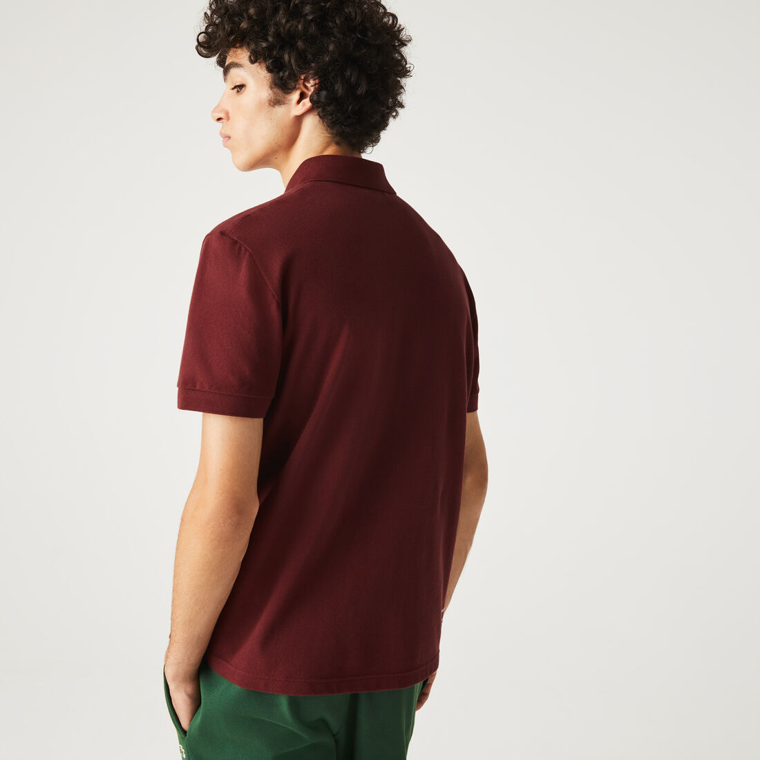 Lacoste Branded Stretch Mini Piqué Polo Shirts Herren Bordeaux | HXAZ-37962