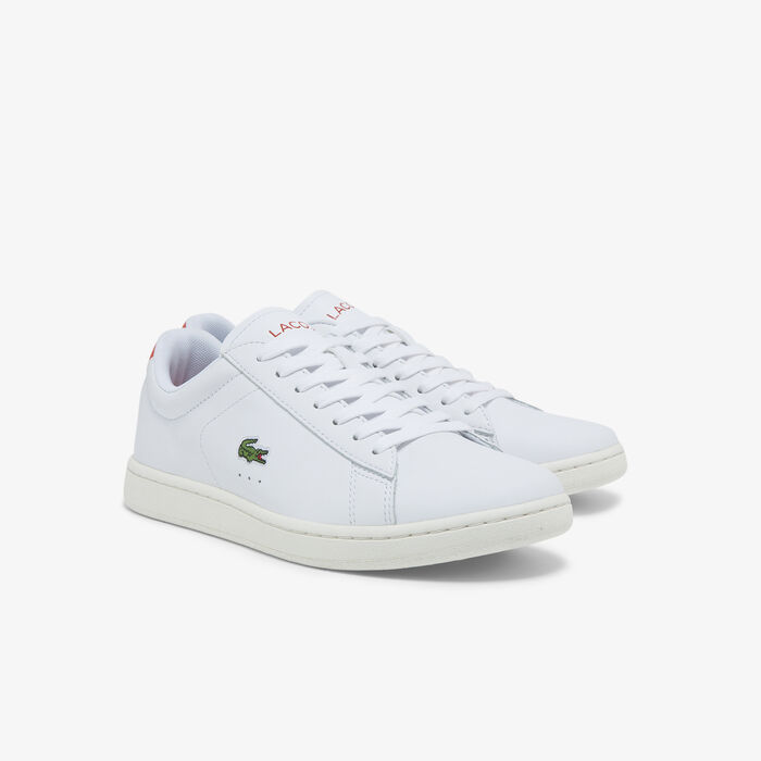 Lacoste Carnaby Evo Leder Sneakers Damen Weiß | TQOE-09675