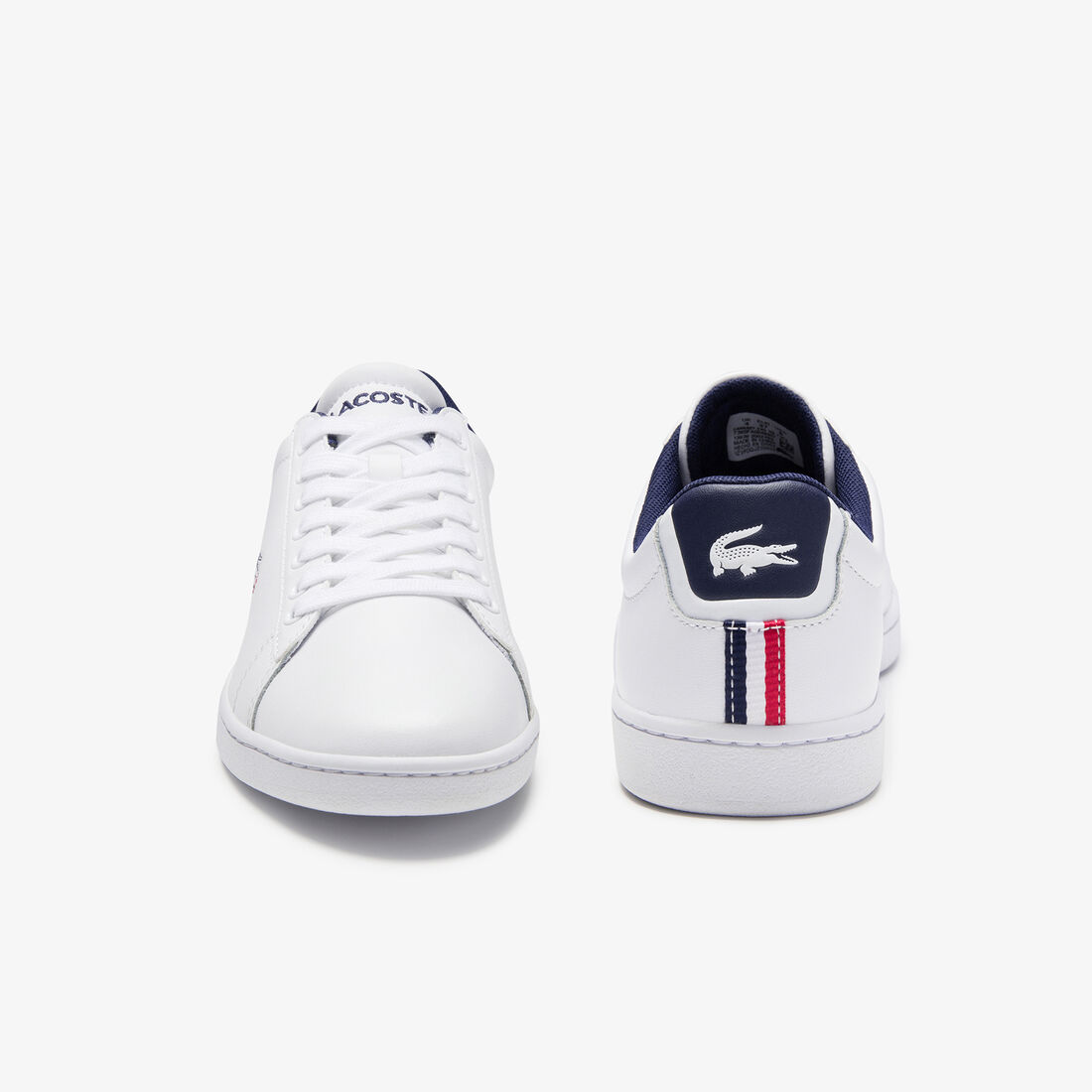 Lacoste Carnaby Evo Tricolore Leder And Synthetik Sneakers Damen Weiß | IGAL-06745