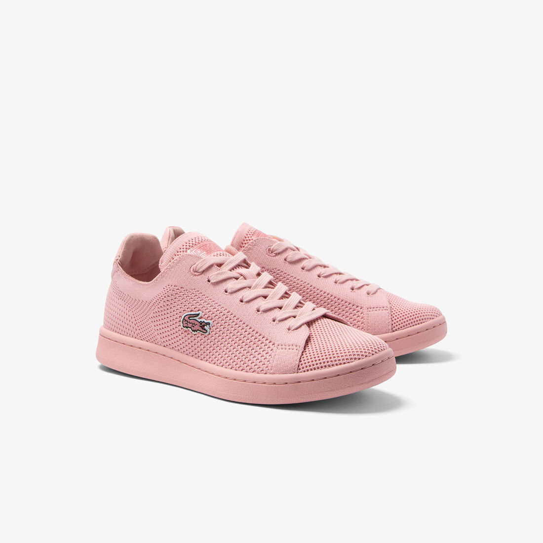 Lacoste Carnaby Piqué Textil Heel Pop Sneakers Damen Rosa | PIRV-91830