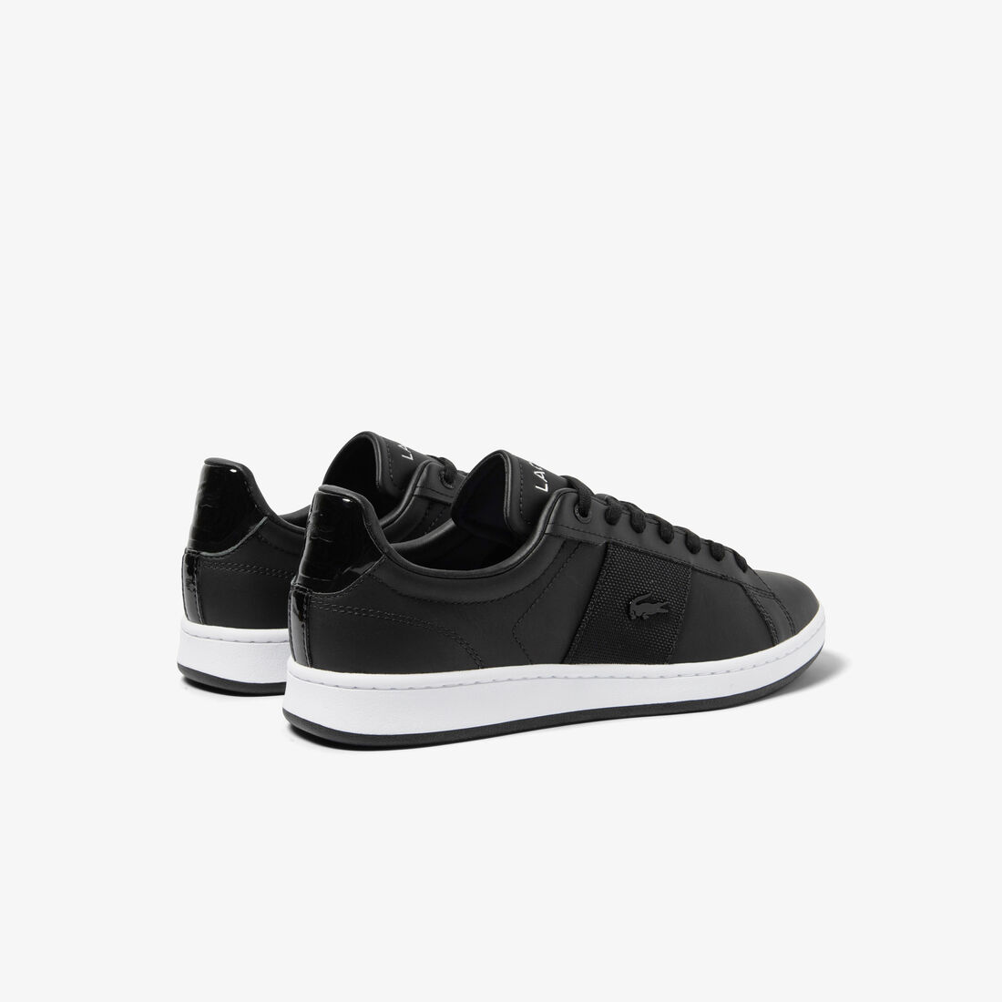 Lacoste Carnaby Pro Leder Premium Sneakers Herren Schwarz Weiß | IZRC-80259