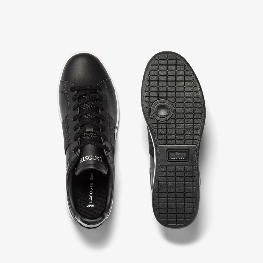 Lacoste Carnaby Pro Leder Premium Sneakers Herren Schwarz Weiß | IZRC-80259
