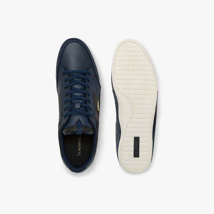 Lacoste Chaymon Leder And Carbon Fibre Sneakers Herren Navy | LFJR-84570