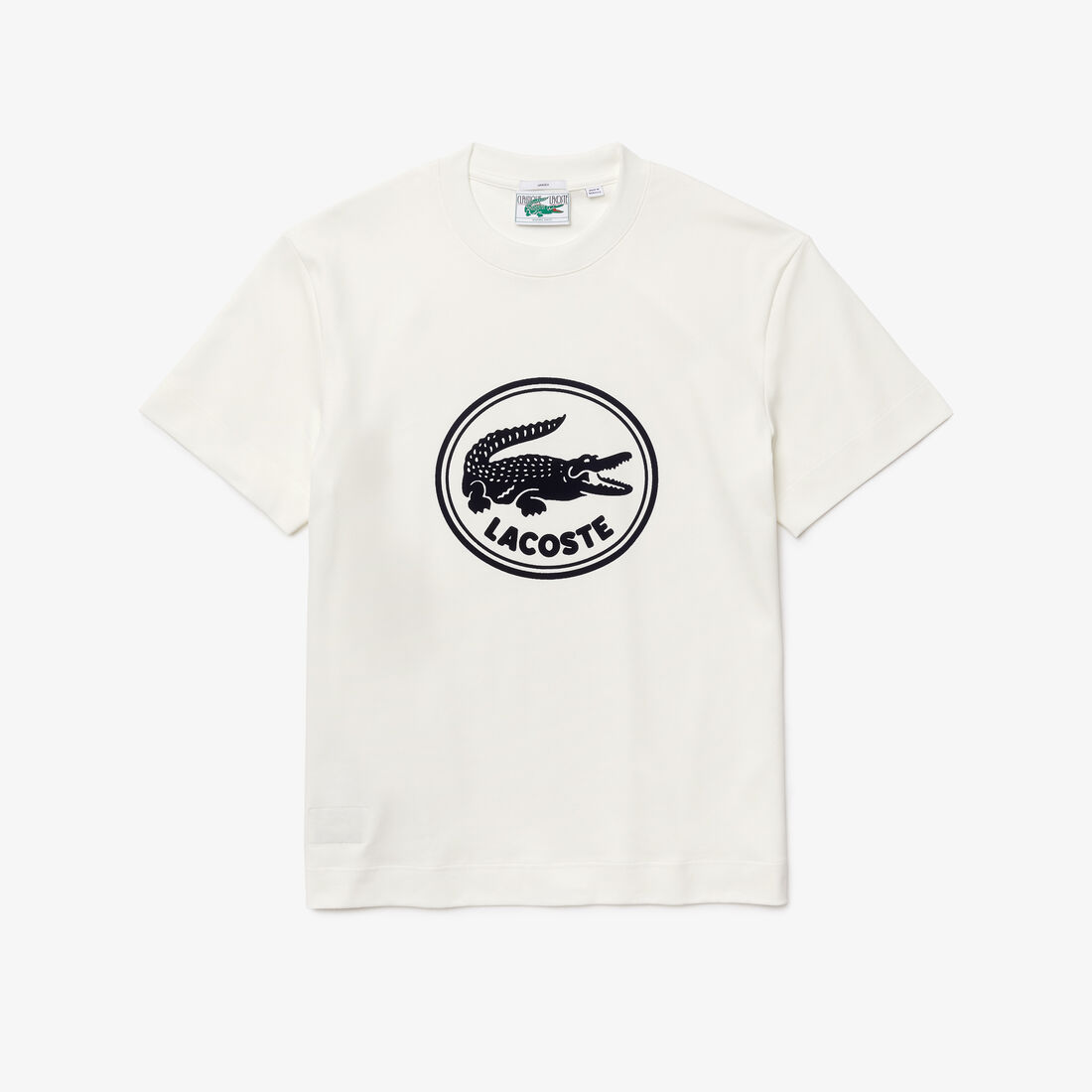 Lacoste Crew Neck 3d Printed Logo Baumwoll T-shirts Herren Weiß | WFOG-73596