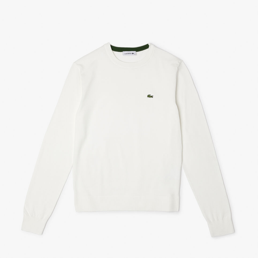 Lacoste Crew Neck Organic Baumwoll Sweatshirts Damen Weiß | TNUR-53897