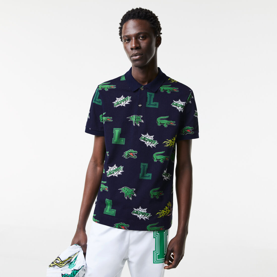 Lacoste Holiday Regular Fit Crocodile Print Polo Shirts Herren Navy | BCGM-86731