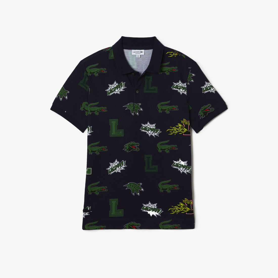 Lacoste Holiday Regular Fit Crocodile Print Polo Shirts Herren Navy | BCGM-86731