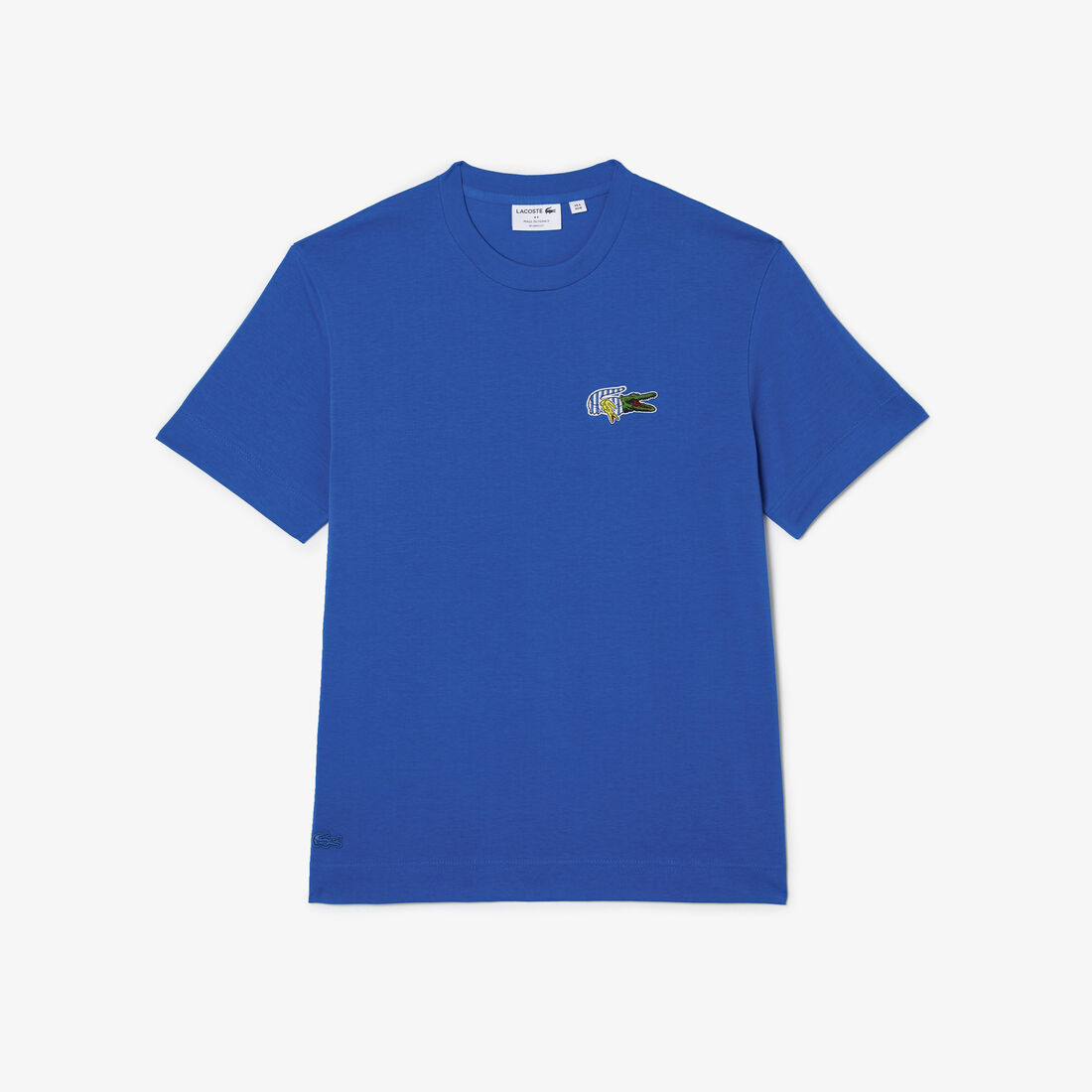Lacoste Holiday Relaxed Fit Comic Effect Badge T-shirts Herren Blau | ZAON-84532
