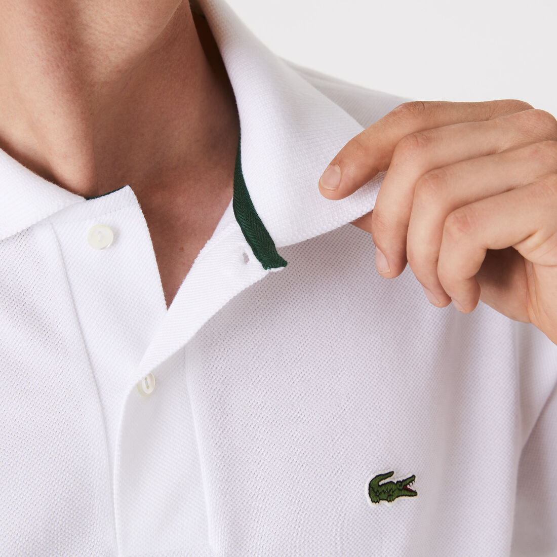 Lacoste Klassische Fit L.12.21 Organic Baumwoll Piqué Polo Shirts Herren Weiß | EVDS-95304