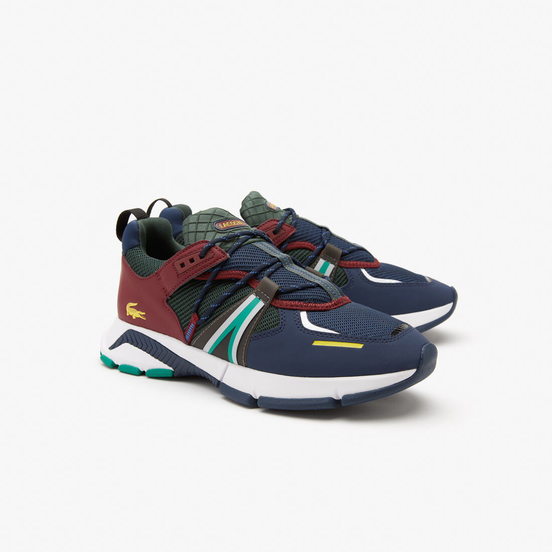 Lacoste L003 Textil Color-pop Sneakers Herren Navy Grün | LMRS-74316