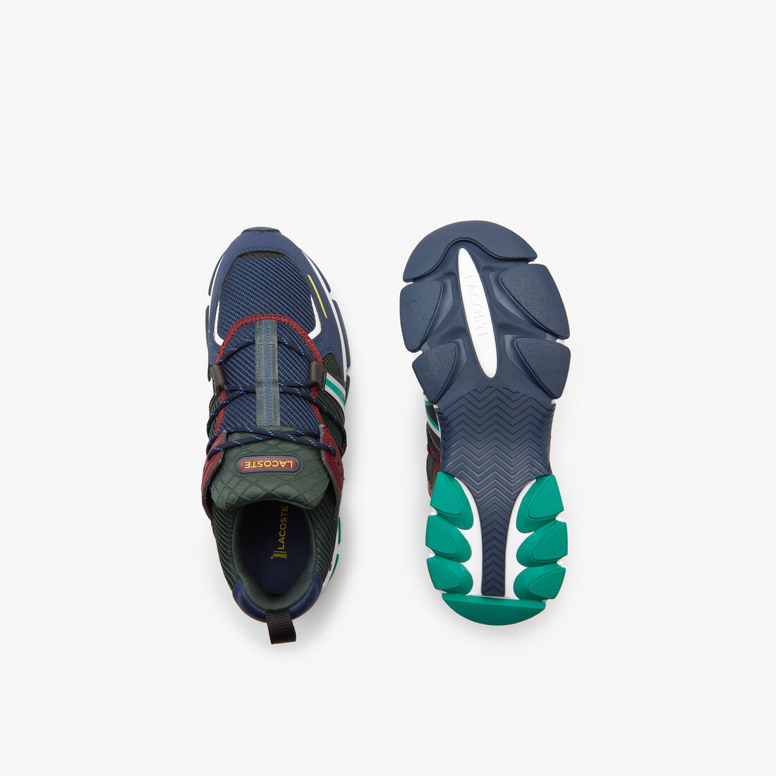 Lacoste L003 Textil Color-pop Sneakers Herren Navy Grün | LMRS-74316