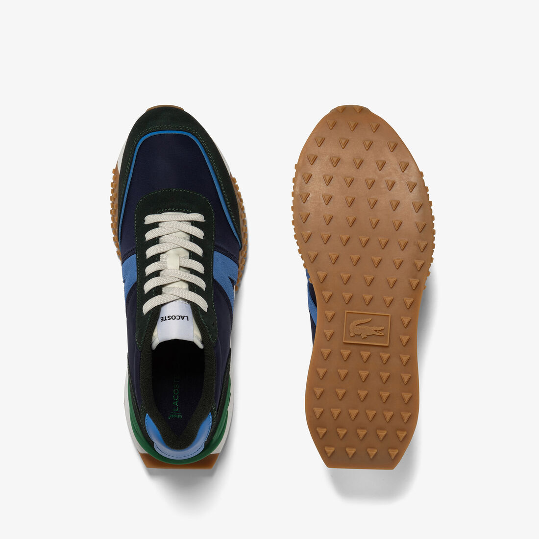 Lacoste L-spin Deluxe Leder Sneakers Herren Navy Blau | QLOC-20685