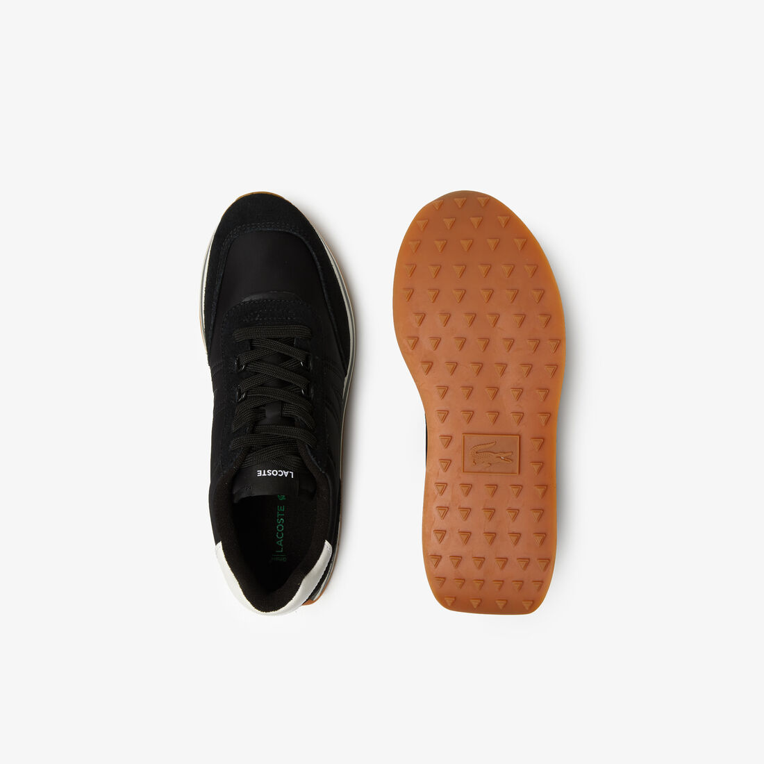 Lacoste L-spin Leder Color Contrast Sneakers Herren Schwarz | DEFY-02751