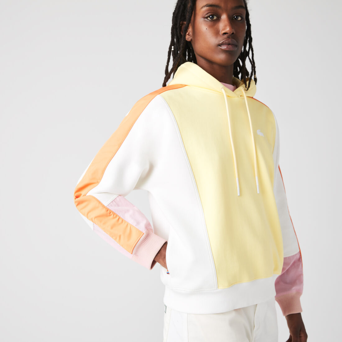 Lacoste L!ve Mit Kapuze Colour-block Fleece Hoodie Sweatshirts Damen Mehrfarbig | HFBT-73829